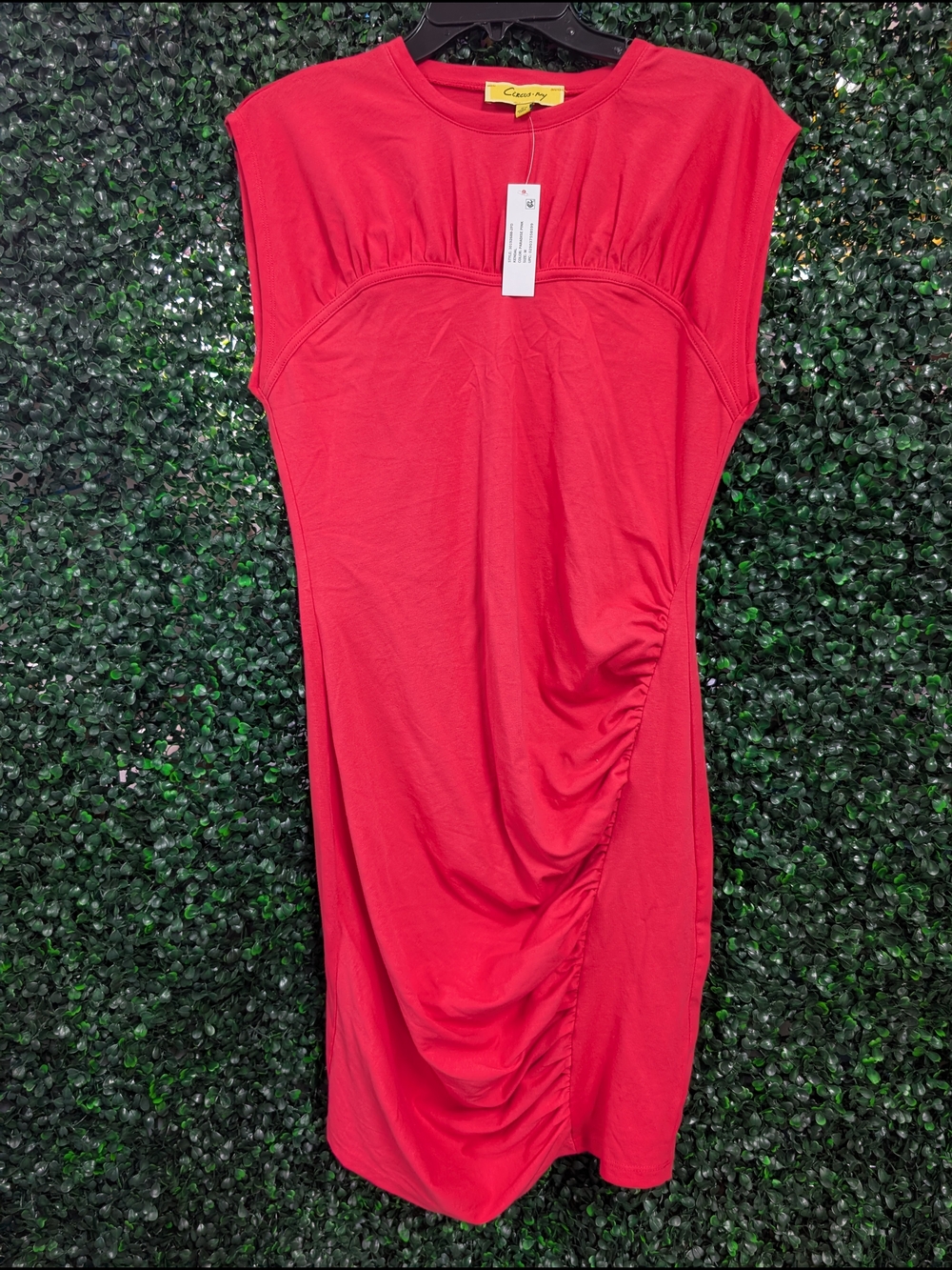Casual Coral Ruched Midi Dress by Circus NY